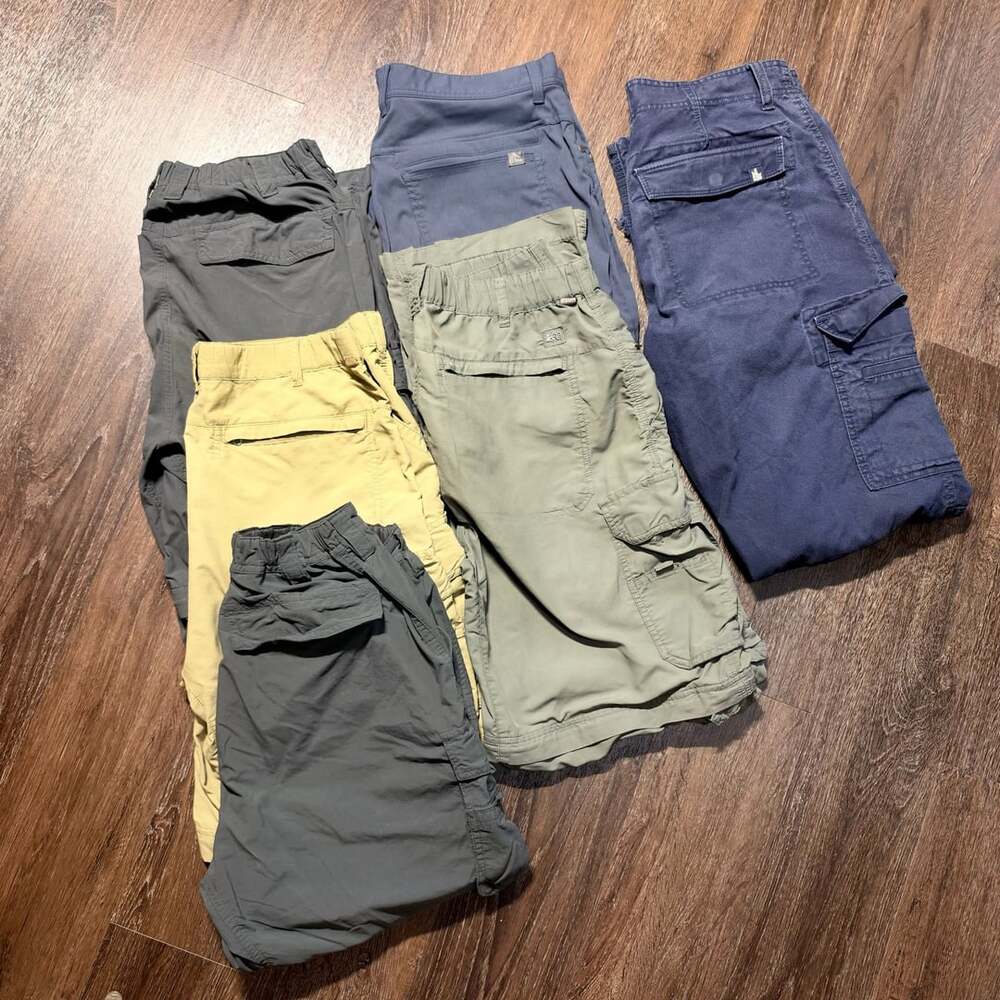 REI Cargo Pants and Shorts North Face ll bean Lot of 6 Pieces Assorted Colors